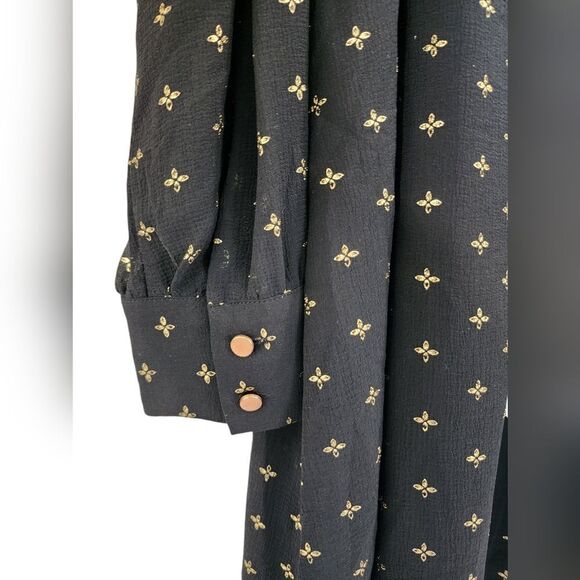 A NEW DAY Women's black dress, Gold design, Size S, Flowy, Mini - Picture 4 of 4